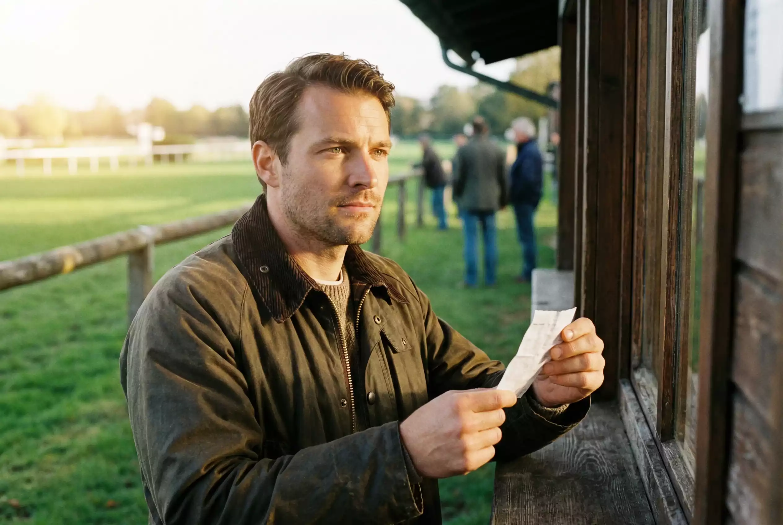 Pferdewetten für Anfänger – Einsteiger am Wettschalter einer Galopprennbahn