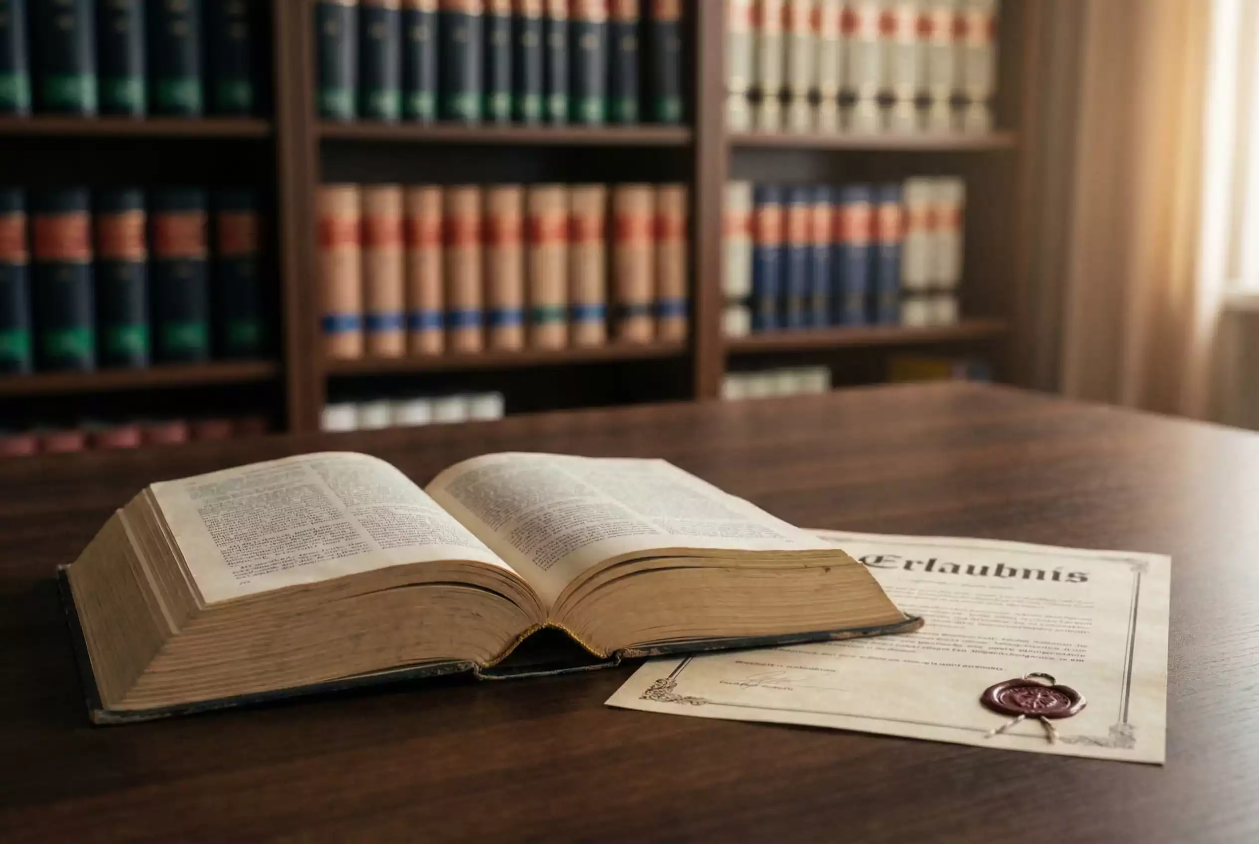 Pferdewetten legal in Deutschland – Gesetzbuch und GGL-Lizenzurkunde auf einem Tisch